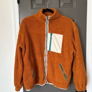 Universal thread orange Jacket with Teal Accents